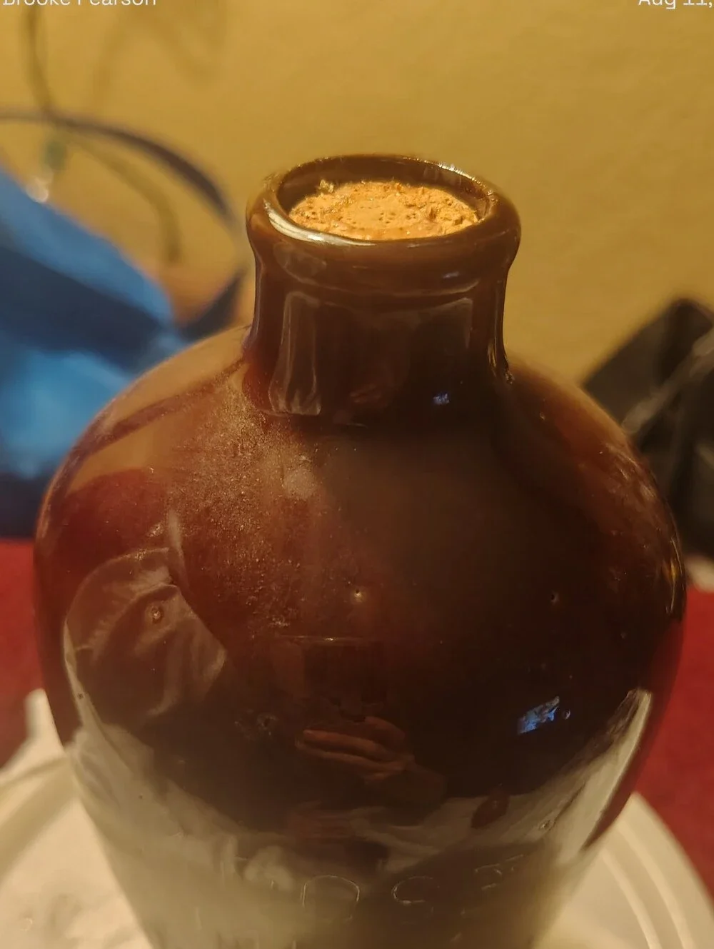 Brown Glazed Ceramic Moose Milk Jug